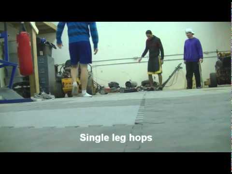Vertical jump training - Line hops